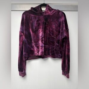 Tie-Dye Purple Crop Hoodie